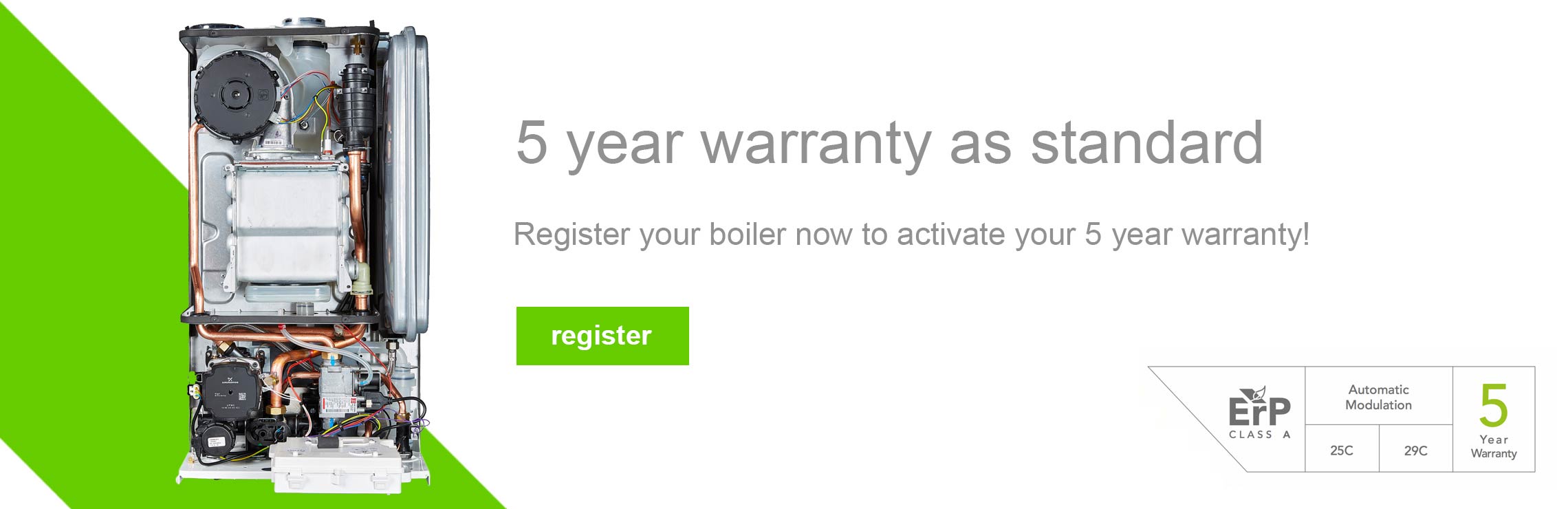 5 year warranty as standard